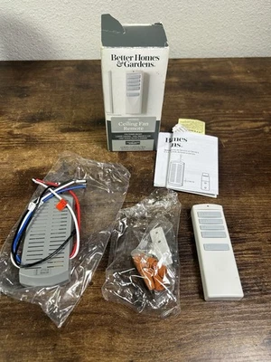 Better Homes & Gardens Universal Ceiling Fan Remote With Wall Mount. AT-3D - Image 1 of 4