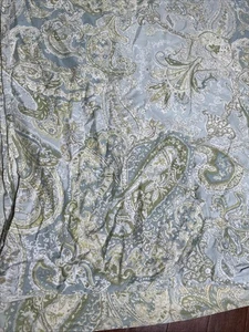 Pottery Barn Sienna Paisley Full Queen Duvet Cover  Blue/Green 100% Cotton EUC - Picture 1 of 5