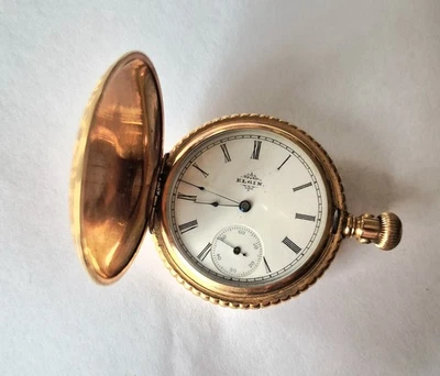Antique 1897 Elgin Series 4 Pocket Watch 6s 7j GF Hunter Case  - Image 1 of 4