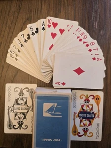 Vintage PanAm Airline Spielkarten Deck, geöffnet, gebraucht, Clipper Schiff Logo - Bild 1 von 6
