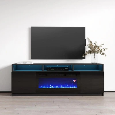 Reno 05 Electric Fireplace Modern 63" TV Stand White Modern & Contemporary, Mid- - Image 1 of 4
