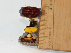 Woodstock Playboy Pin  _  Vintage Peanuts World's Greatest Lapel Pin 1965 - Picture 1 of 1