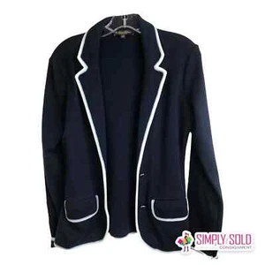 Brooks Brothers Damen-Blazer offen vorne schwarz klassischer Anzug Jacke Baumwolle S - Bild 1 von 9