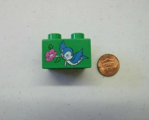 Lego Duplo Green CINDERELLA BLUE BIRD PET PRINTED BLOCK Specialty Piece Castle - Picture 1 of 3