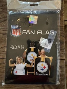 PITTSBURGH STEELERS NFL Team Polyester Fan Flag! Wave It Or Wear It (31.5"x47") - Picture 1 of 2