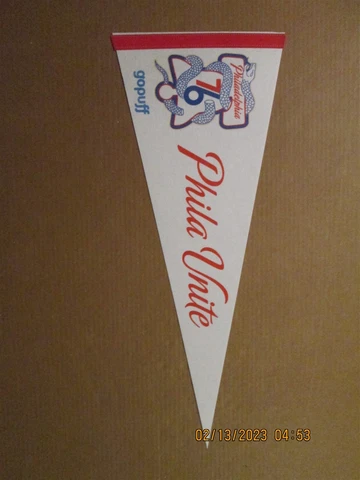 NBA Philadelphia 76ers Vintage 2021 Phila Unite gopuff Team Logo Pennant #1 Cover