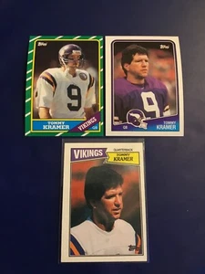 1986 1987 1988 Topps #148 #199 #293 TOMMY KRAMER Lot 3 Minnesota Vikings QB - Picture 1 of 1