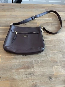 Coach Mae File Burgundy Pebbled Leather Bag Style #F34823 VERY NICE FREE SHIP!! - Picture 1 of 16