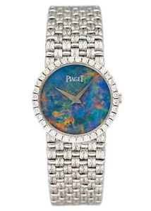 Piaget 976 D23 Opal Dial Diamond 18K White Gold Ladies Watch - Picture 1 of 9