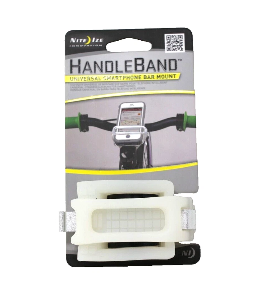 Night Ize Handleband Black Universal Smartphone Handlebar Mount White NEW - Image 1 of 4