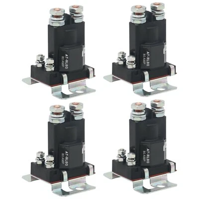 4x Audiotek 80 amperios solenoide de servicio continuo aislador/relé de batería blanco Rodgers Foto 1 de 4