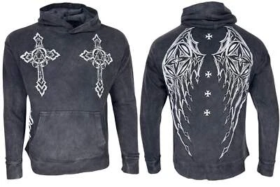 Archaic By Affliction Unisex Grande Cuadrado Pullover Sudadera con Capucha Stone Ranger Foto 1 de 4