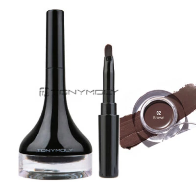 TONYMOLY Back Gel Eyeliner Long Brush 4g #Brown Long-Lasting Eyeliner KOREA MADE - Image 1 of 4