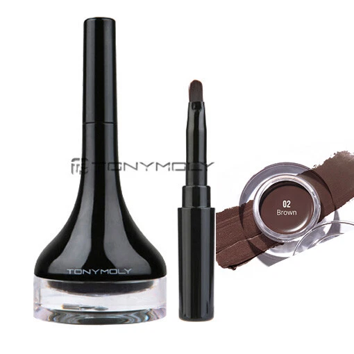 TONYMOLY Back Gel Eyeliner Long Brush 4g #Brown Long-Lasting Eyeliner KOREA MADE - Image 1 of 4
