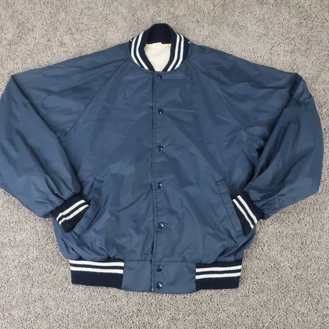 Vintage University Of Illinois Fighting Illini Windbreaker Jacket Made In USA Cover