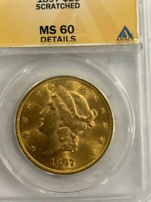 1897 Liberty Gold Eagle $20 ANACS MS60 Details Bullion Great Investment - Image 1 of 4