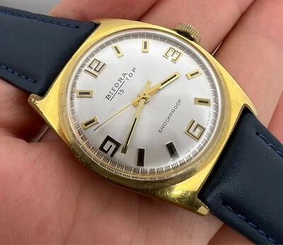 RELOJ BIFORA TOP CHAPADO EN ORO VINTAGE PARA HOMBRE HECHO EN ALEMANIA Foto 1 de 4