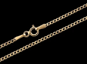 ECHT GOLD *** Armband Armkette Panzerkette fein 1,6 mm / 16-17-18-19 cm - Picture 1 of 8