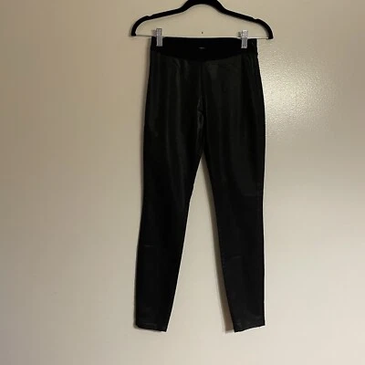 Leggings femininas Victorias Secret 0 de couro sintético preto cintura alta no tornozelo - Imagem 1 de 4