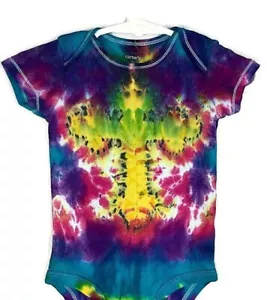 Hand tie dyed Cute Baby Bodysuit T-shirt 9 months Tee Shirt - Picture 1 of 6