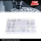 300Pack Aluminum Rivet Nut Rivnut Nutsert Kit Metric M3-M8 + SAE 6-32-1/4-20