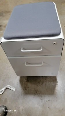 EXCELENTE archivador mini estiba blanca de 2 cajones, enrollable 104732 + llaves Foto 1 de 4