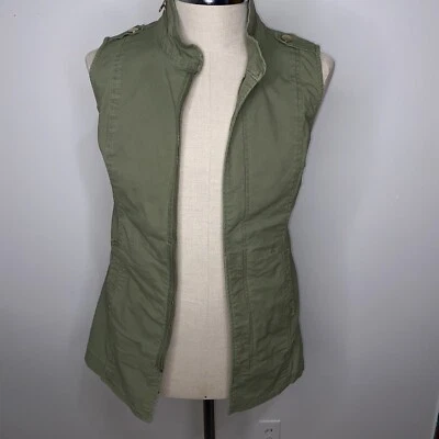 Chaleco CAbi Mujer Verde Ejército Carga Utilitario Elástico Bolsillos Traseros Safari Pequeño Foto 1 de 4