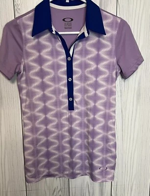 Женская фиолетовая и синяя рубашка для гольфа/поло Oakley, размер XS. Супер милый! - Изображение 1 из 4