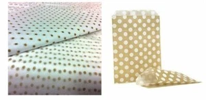 Gold Paper Bags & Gold Polka Dot Tissue Paper Mixed Sizes - Picture 1 of 1
