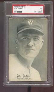 1922 Exhibits Joe Judge PSA 3 Graded Baseball Card Exhibit Washington