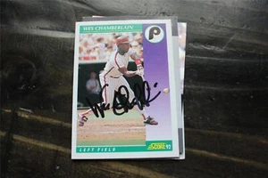 WES CHAMBERLAIN PHILADEPHIA PHILLIES AUTOGRAPHED CARD - Picture 1 of 1