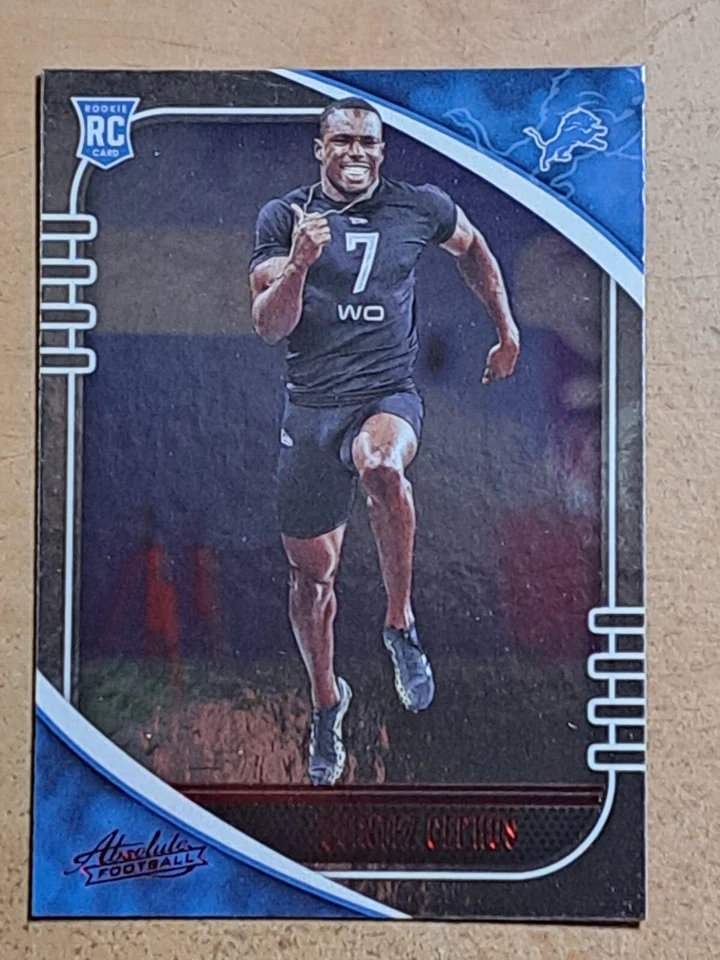 Quintez Cephus 2020 Absolute Red Rookie Card 187 Detroit Lions Wisconsin Badgers - Image 1 of 1