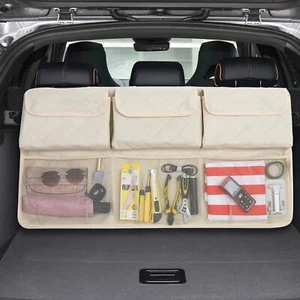 Car Trunk Organizer Large Capacity SUV Backseat L, beige - Picture 1 of 5