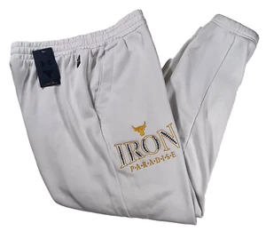 Under Armour Project Rock XL Rival Fleece Iron Paradise White Clay Jogger, Neu - Bild 1 von 9