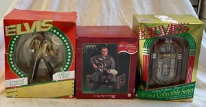 Lot 3 Carlton Elvis Presley Musical Singing Christmas Ornaments in boxes - Picture 1 of 10