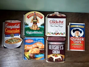 Lot of 6 Mini Spiral Bound Cookbooks Lipton Hersheys Quaker LandOLakes Campbells - Bild 1 von 7