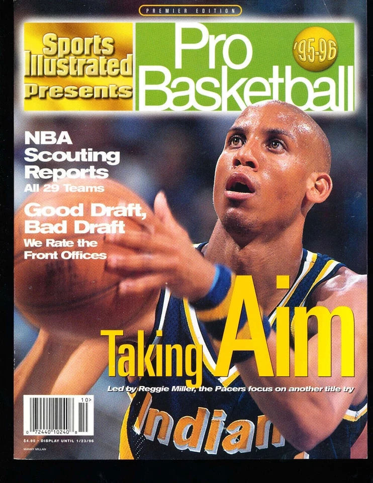 95-96体育插图礼物职业篮球雷吉·米勒印第安纳步行者队 — 第 1/1 张图片