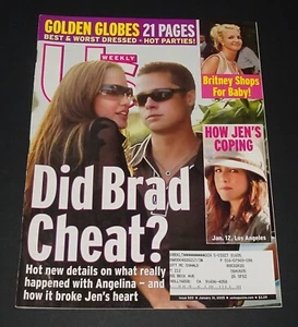 Britney Spears Angelina Jolie January 31, 2005 Us Weekly Magazine - Picture 1 of 4