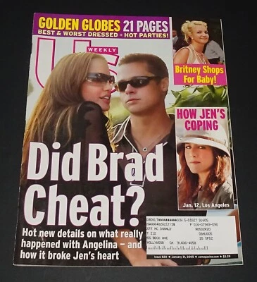 Britney Spears Angelina Jolie January 31, 2005 Us Weekly Magazine - Image 1 of 4