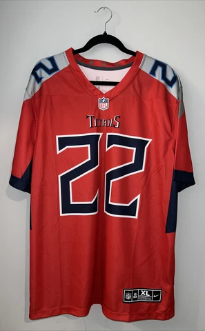 Derrick Henry Titans XL Nike Red and Blue Jersey Tennessee Titans Alternate Cover