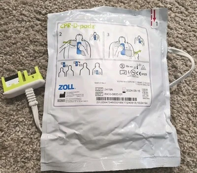 Zoll CPR-D-Padz 8900-0800-01 EXPIRED 2024, New, Sealed, Not For Medical Use