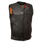 Men Lambskin High Quality Leather Waistcoat Western Vest Coat Stylish Jacket