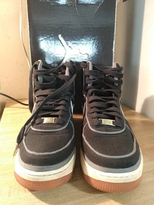Size 10 - Nike Air Force 1 07 LV8 High Black Orange Gum - Picture 1 of 7