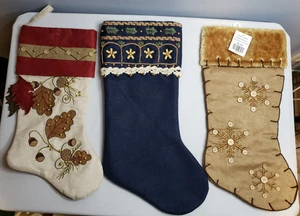 Medias 3 botones bordados con apliques de Navidad - Imagen 1 de 7