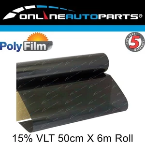 Window Tint Film 15% Dark Black 50cm-6m Car Auto Home Office DIY Roll - Picture 1 of 1