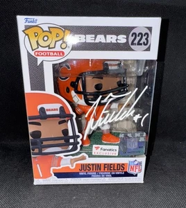 JUSTIN FIELDS signed auto CHICAGO BEARS FUNKO POP FIGURE 223 w/ COA BECKETT BAS - Picture 1 of 8