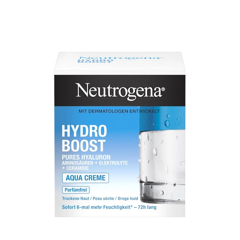 Neutrogena Hydro Boost Aqua Creme, Parfümfreie Gesichtscreme Mit Hyaluronsäure,  - Bild 1 von 4