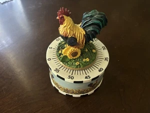 Vintage Country Rooster and Sunflowers Kitchen Timer - Picture 1 of 1