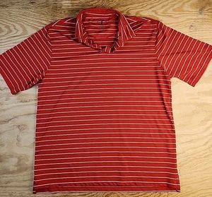 Fairway & Greene Tech Red Striped Golf Lightweight Polo Shirt Mens 2XL - Picture 1 of 6