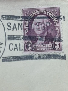 Vintage RARE 1932 US 3 Cent George Washington Stamp Purple!! - Picture 1 of 4